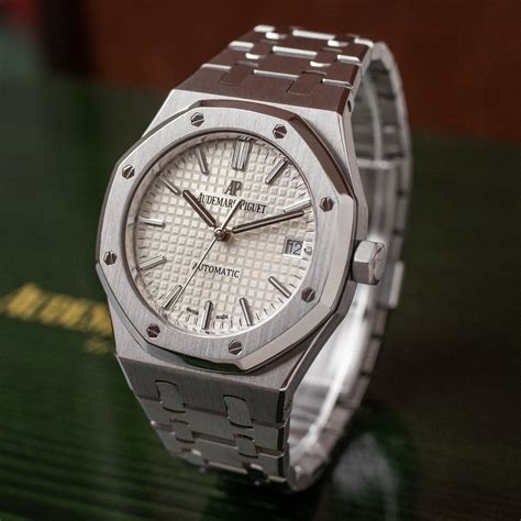 audemars piguet royal oak white dial on wrist|ap royal oak two tone.